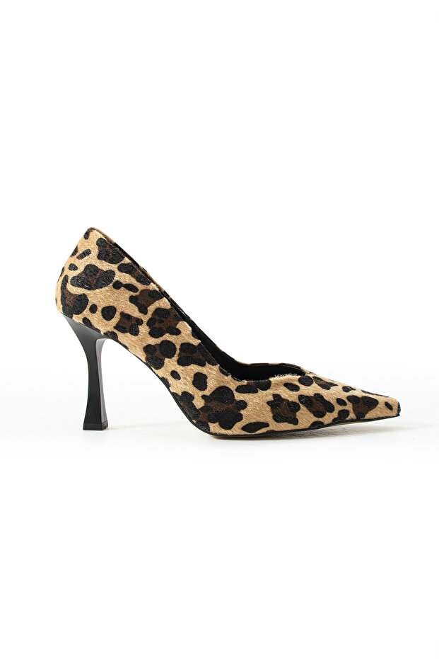 Leopar Desenli Kadın Stiletto | İnce Topuklu, Şık, Zarif, Özgüvenli, Modern Ayakkabı - 5