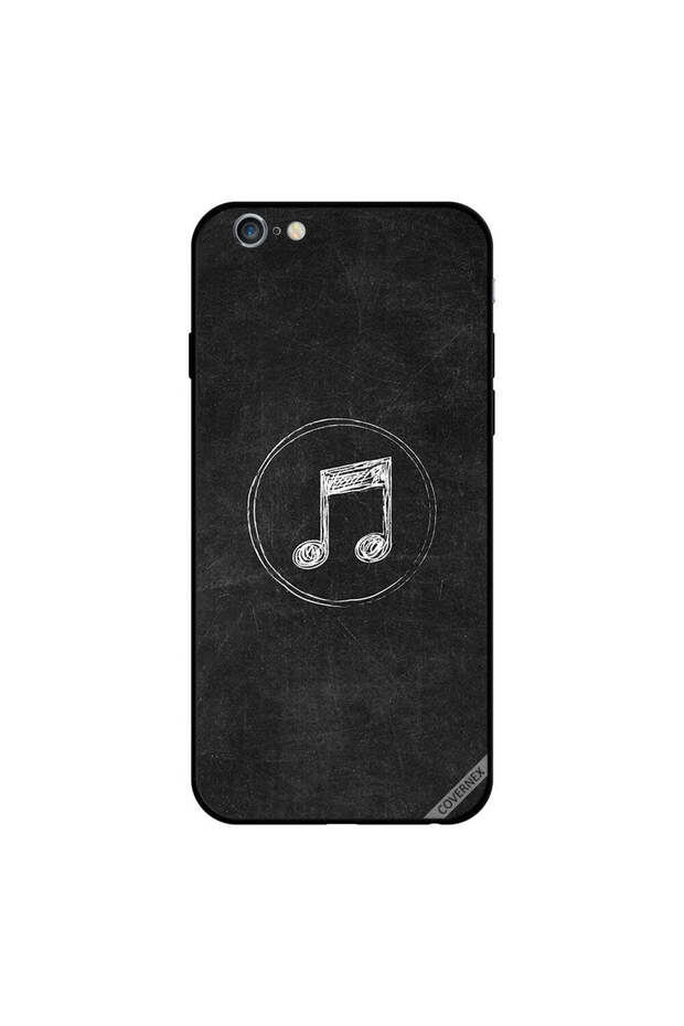 غطاء حماية لجهاز iPhone 6 بشعار Music Icon باللونين الأبيض والأسود