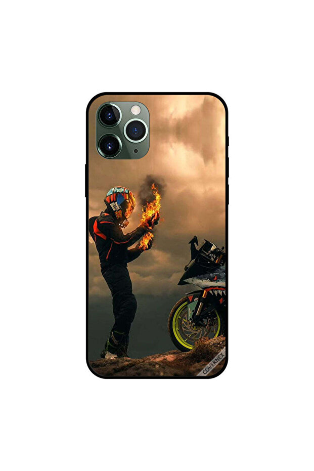 غطاء حماية لجهاز iPhone 11 Pro Max مطبوع عليه عبارة "Hands Get Fired"