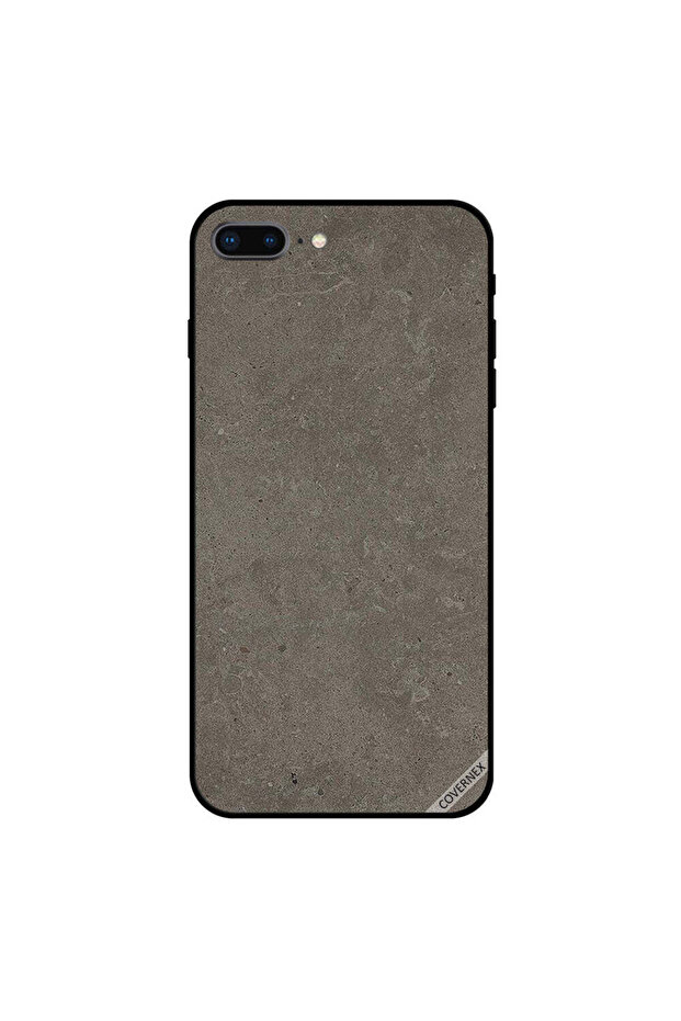 غطاء حماية لجهاز iPhone 7 Plus بنمط خرساني بني - 1