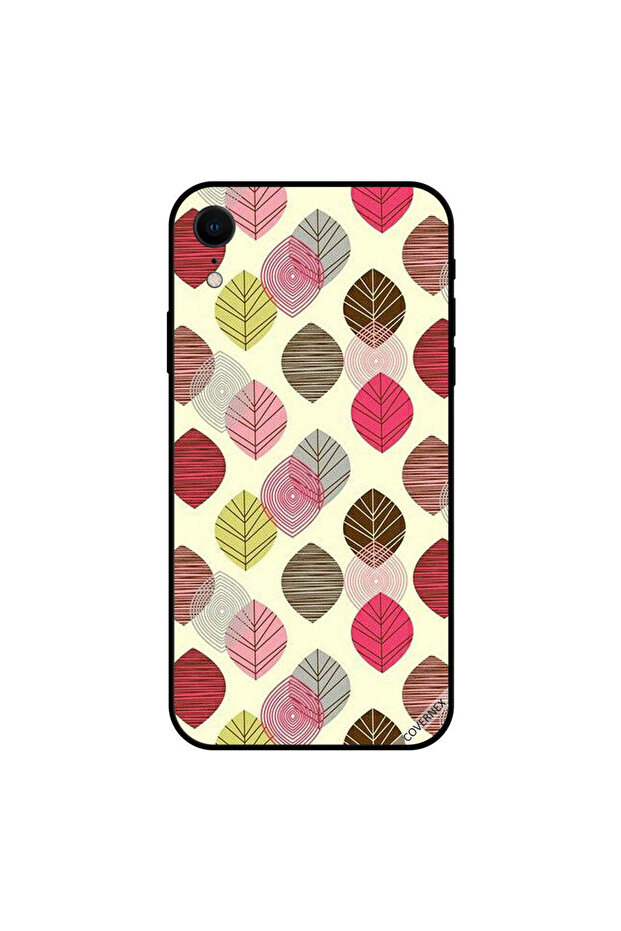 غطاء حماية لجهاز iPhone XR بنقشة ريش ملون - 1