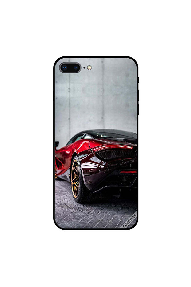 غطاء حماية لهاتف iPhone 7 Plus - سيارة باللون الأحمر الداكن
