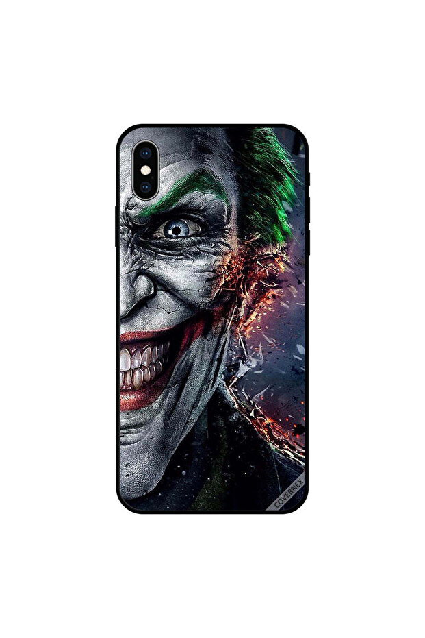 غطاء حماية لجهاز iPhone X - نصف وجه مدمر