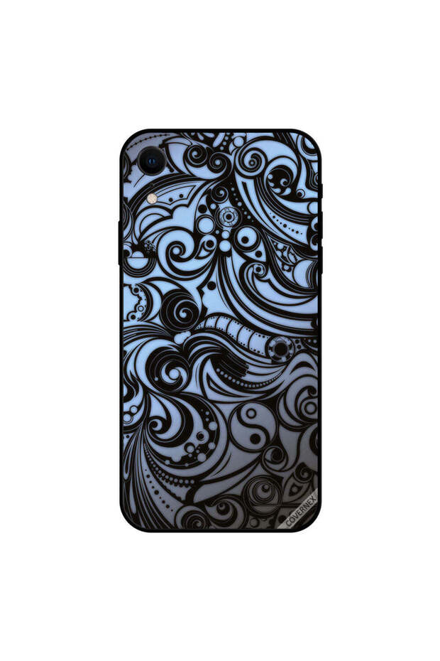 غطاء حماية لجهاز iPhone XR بتصميم متجه مظلل