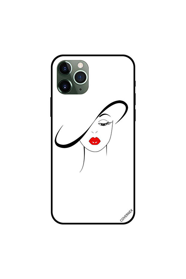 غطاء حماية لجهاز iPhone 11 Pro Max بتصميم فتاة قبعة