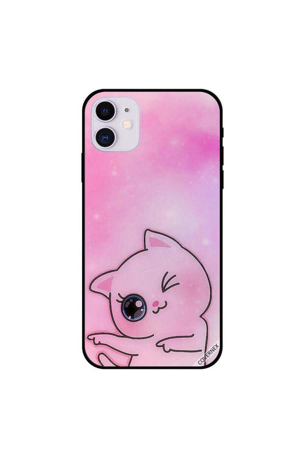 غطاء حماية لجهاز iPhone 11 بتصميم قطة صغيرة