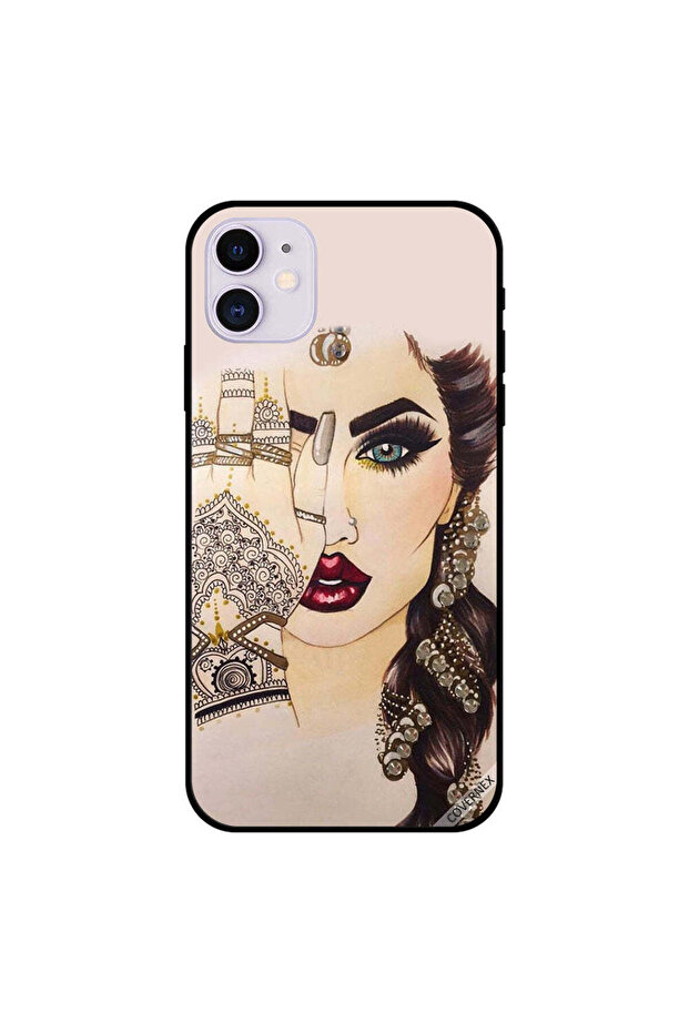 غطاء حماية لجهاز iPhone 11 بتصميم هينا رائع على اليد