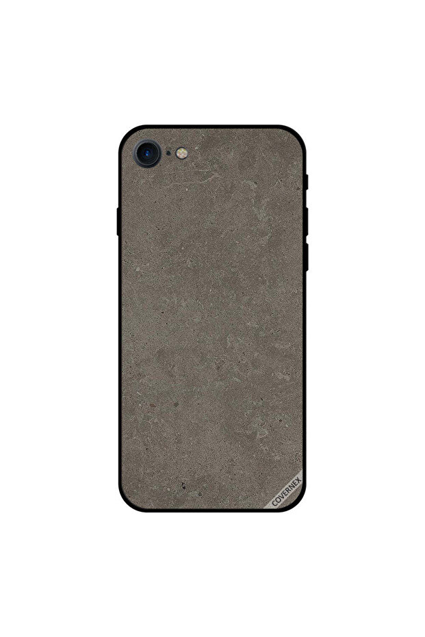 غطاء حماية لجهاز iPhone 7 بنمط خرساني بني - 1