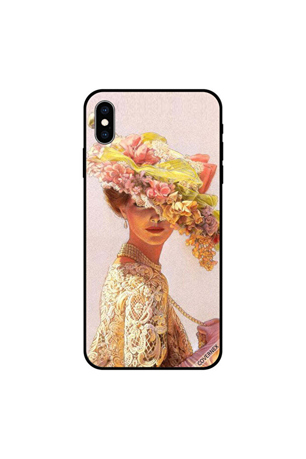 غطاء حماية لهاتف iPhone XS MAX بتصميم سيدة بريطانية عتيقة