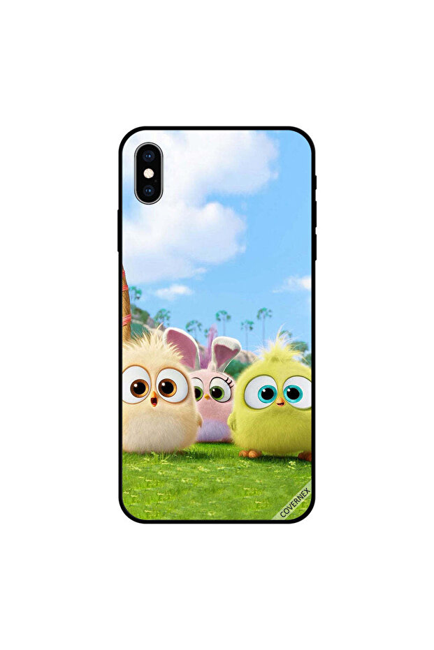 غطاء حماية iPhone X بتصميم دجاج لطيف
