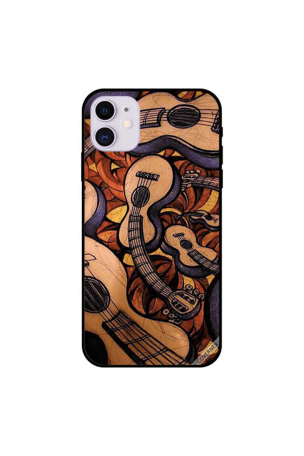 غطاء حماية لجهاز iPhone 11 بنمط جيتار - 1