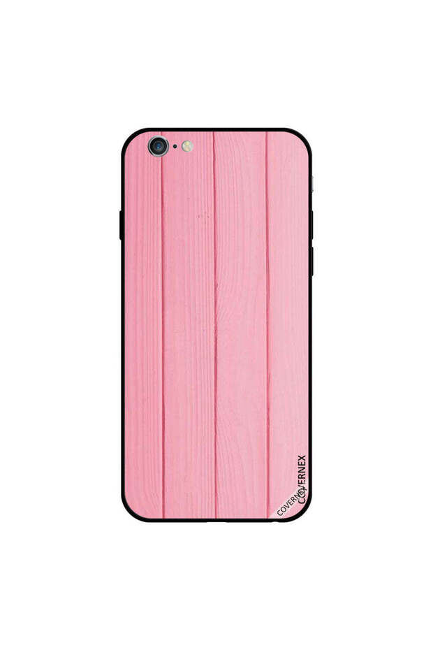 غطاء حماية لجهاز iPhone 6s Plus بنمط خشبي وردي