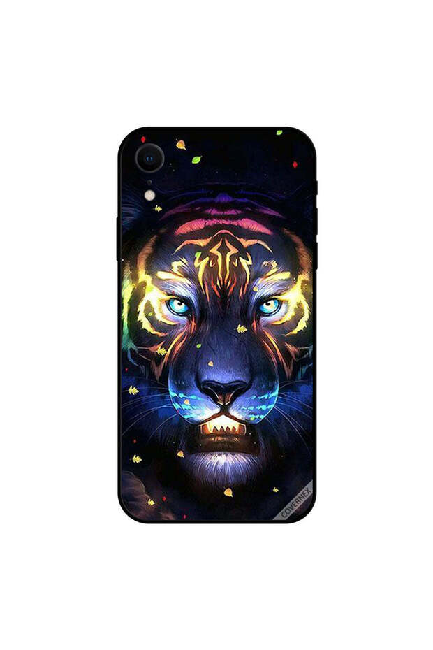 غطاء حماية لجهاز iPhone XR بتصميم أسد مضيء