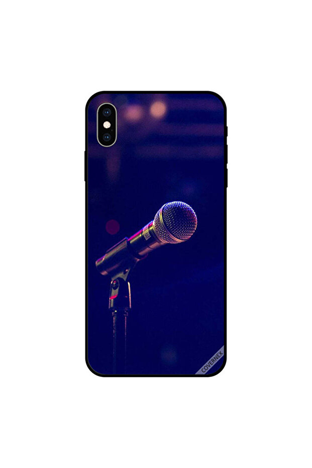 غطاء حماية لجهاز iPhone X بخلفية زرقاء داكنة
