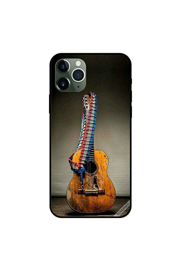 غطاء حماية لجهاز iPhone 11 Pro بتصميم جيتار قديم عتيق