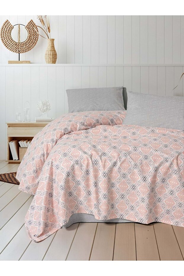 Fixe Printed Double Pique Set Fine Pink - 1