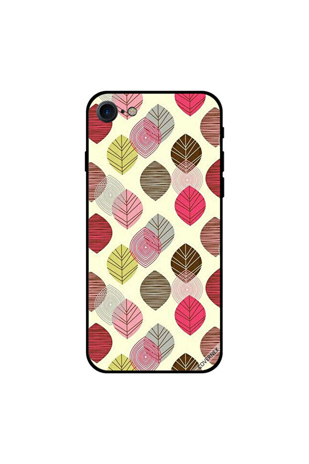 iPhone 8 Case Cover Colored Feathers Pattern - 1