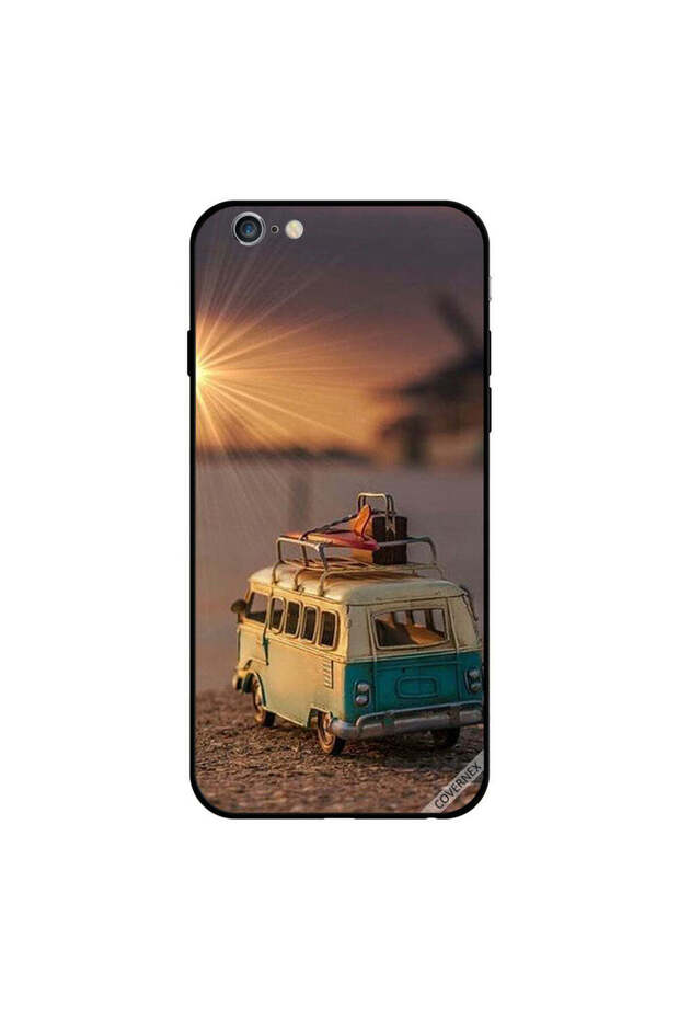 غطاء حماية لجهاز iPhone 6s Plus بتصميم حافلة لعبة مع حقائب