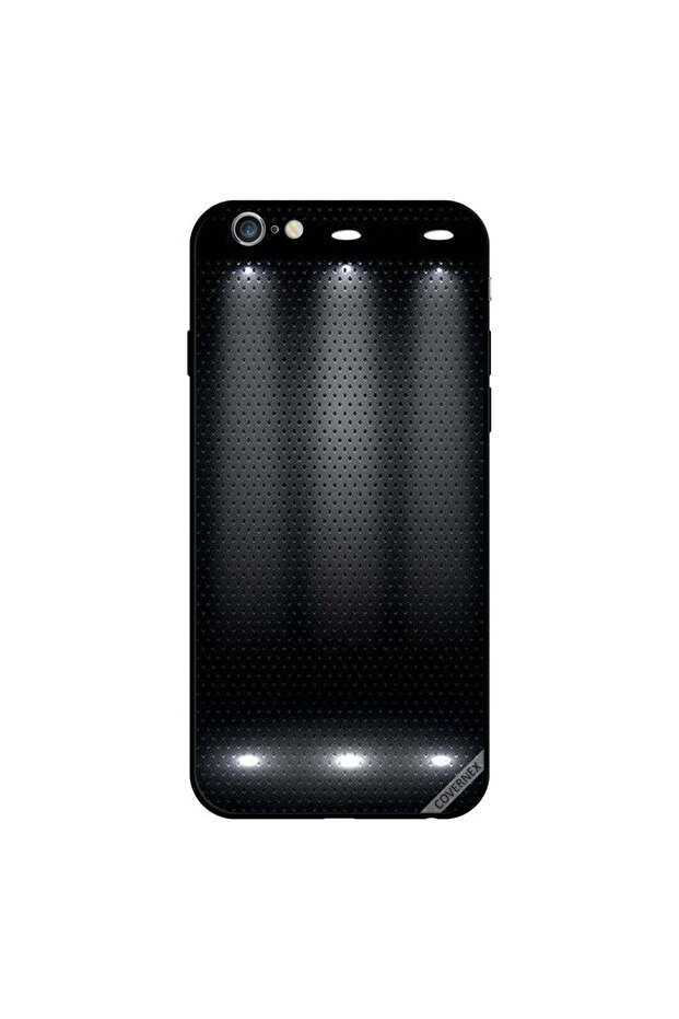 غطاء حافظة iPhone 6s Plus مضاء بنمط منقط باللون الأسود