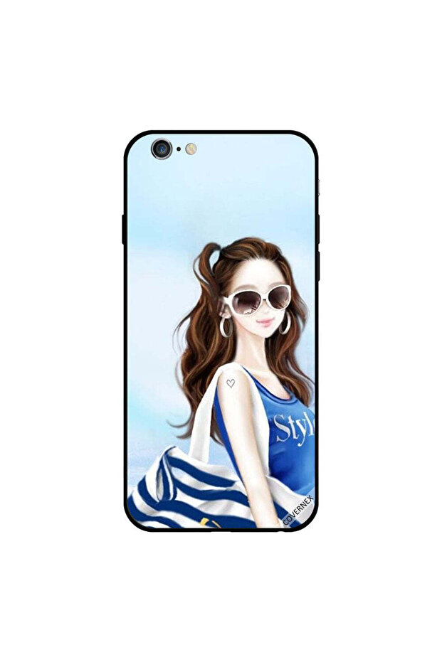 غطاء حماية لجهاز iPhone 6 Plus بتصميم قميص أزرق