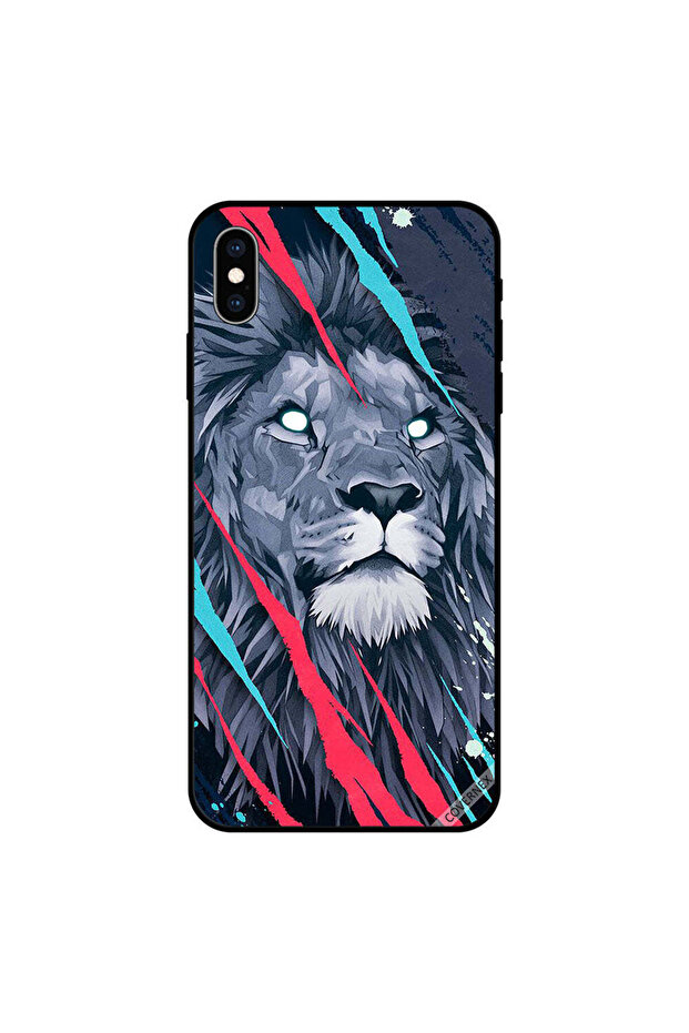 غطاء حماية لهاتف iPhone X برسومات الأسد الملك