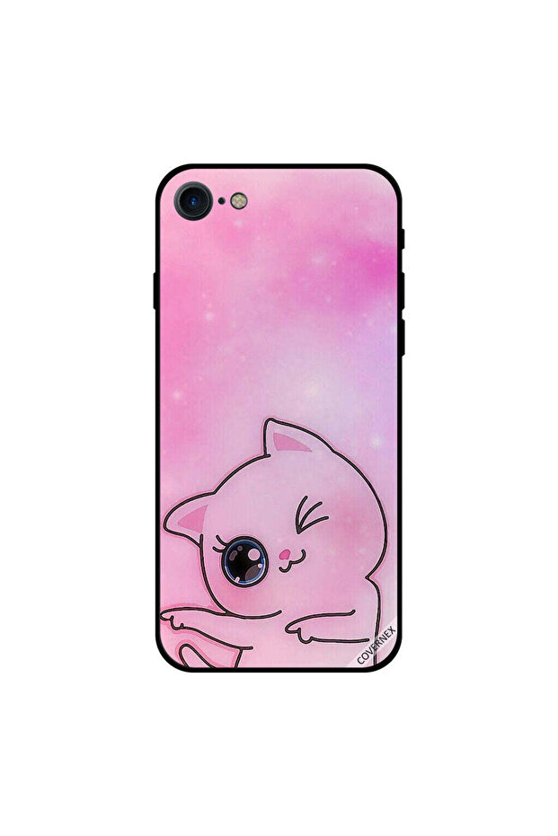 غطاء حماية لجهاز iPhone 7 بتصميم قطة صغيرة