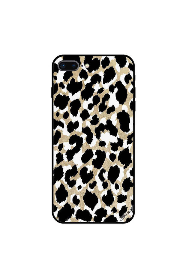 iPhone 8 Plus Case Cover Black Leopard Pattern - 1