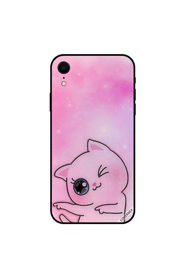 غطاء حماية iPhone XR بتصميم قطة صغيرة