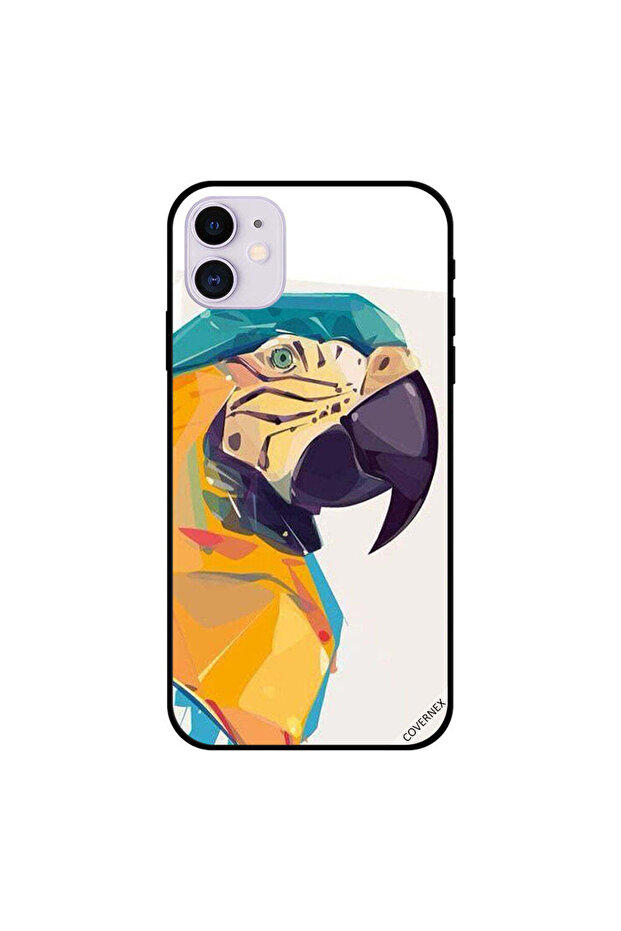 غطاء حماية لجهاز iPhone 11 بتصميم ببغاء