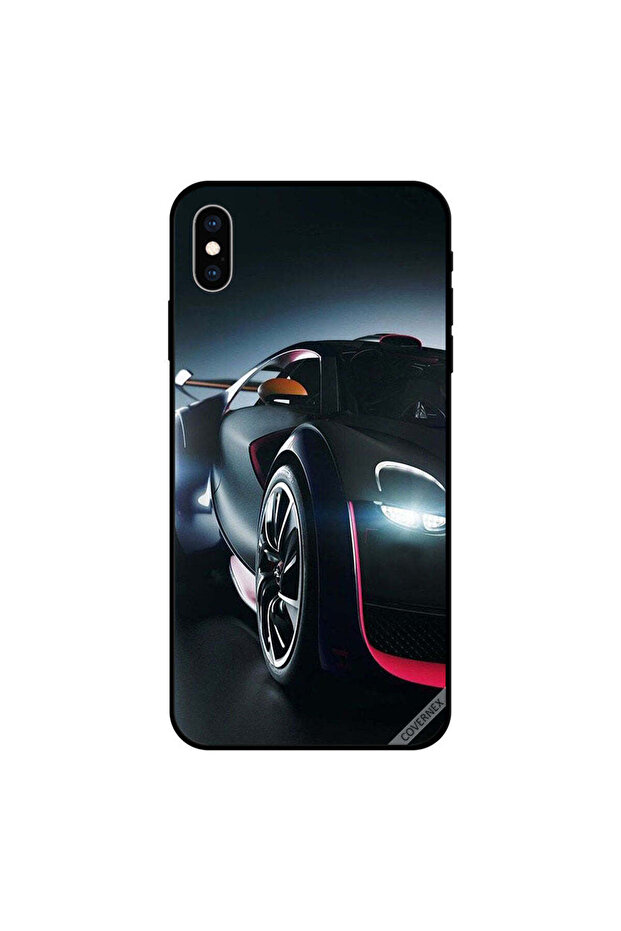 غطاء حماية لهاتف iPhone XS MAX - سيارة حمراء وسوداء