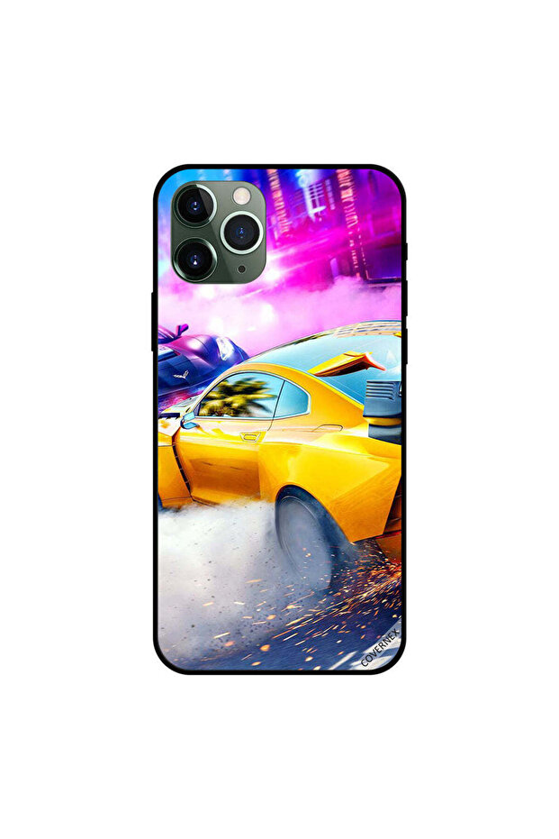 غطاء حماية لجهاز iPhone 11 Pro Max - سيارة صفراء