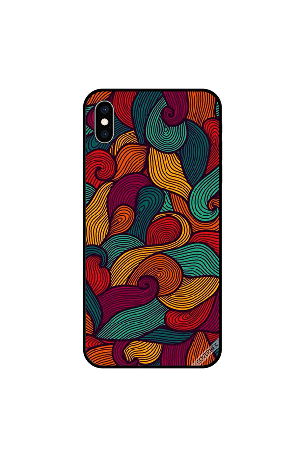 غطاء حماية لجهاز iPhone X بتصميم منسوج ملون