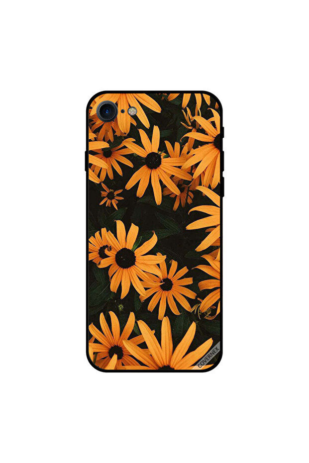 غطاء حماية لهاتف iPhone 8 بنقشة زهور الشمس