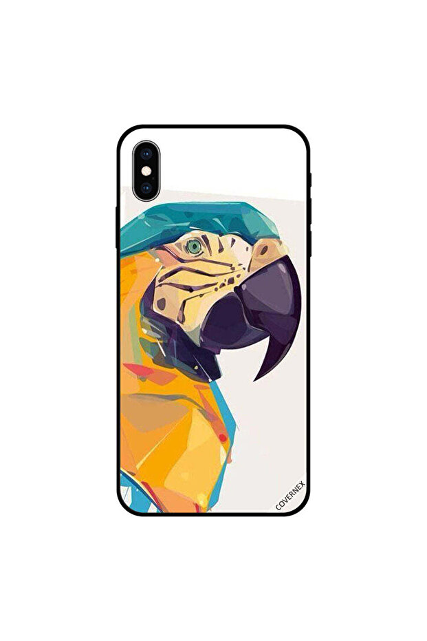 غطاء حماية لجهاز iPhone XS MAX بتصميم ببغاء