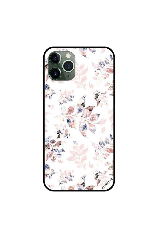 غطاء حماية لجهاز iPhone 11 Pro Max بتصميم ريش الفراشات