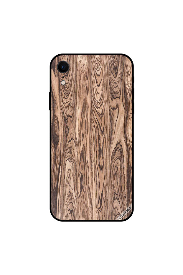 غطاء حماية iPhone XR بنمط الخشب القديم