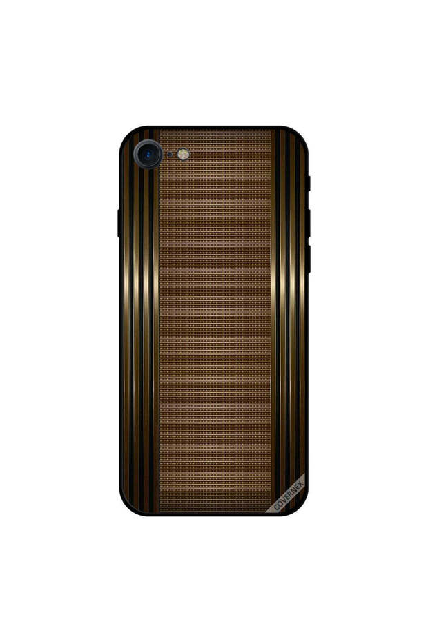 غطاء حماية لجهاز iPhone 8 بنمط ذهبي