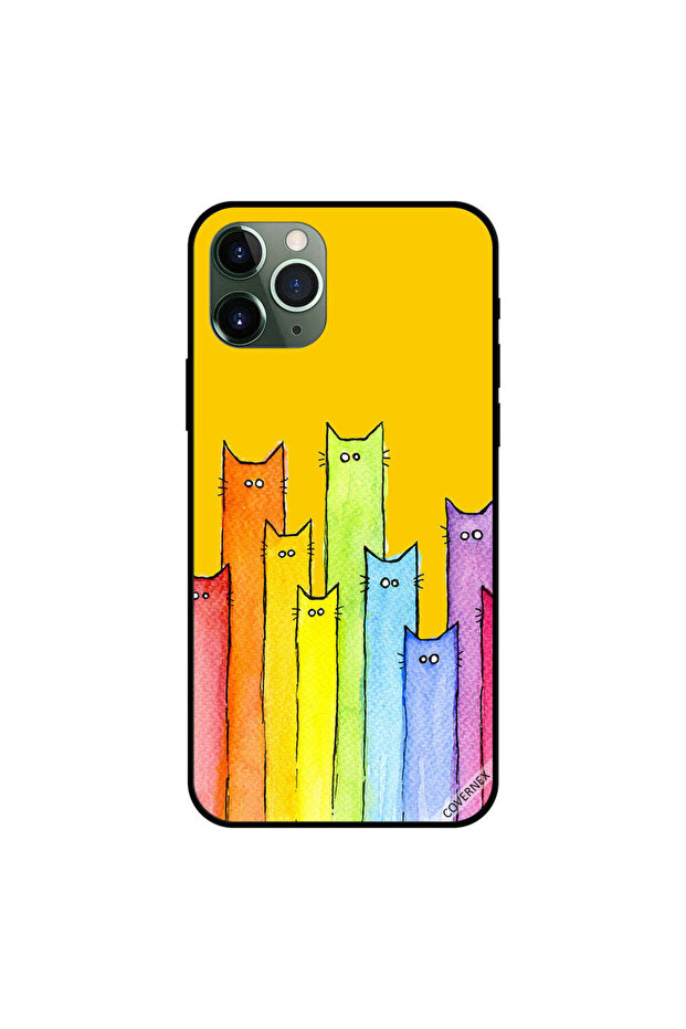 غطاء حماية لجهاز iPhone 11 Pro Max بتصميم دمية قطة