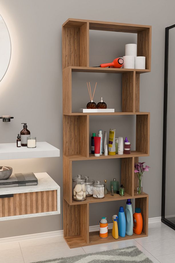 SCALA 4 Raflı Banyo Dolabı Banyo Rafı Çok Amaçlı Dolap-MEŞE - 3