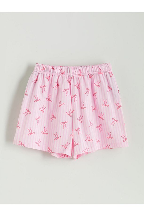 Yeni Sezon Beli Lastikli Kiz Cocuk Pijama Sort 2'li - S5MQ17Z4 - 3