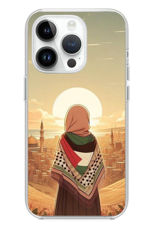حافظة سيليكون شفافة متوافقة مع هاتف iPhone 14 PRO من فلسطين فريندليت جيرل
