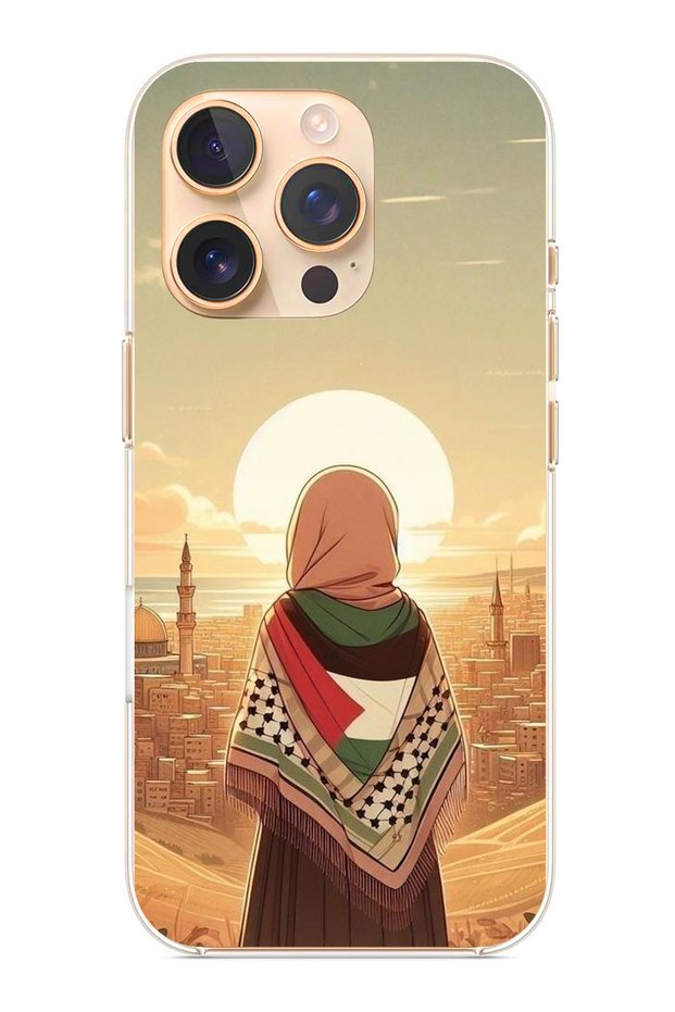 iPhone 16 Pro Compatible Filistine Freedom Girl Transparent Silicone Case