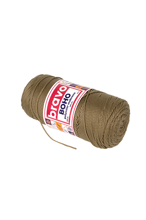 Boho Polyester Macrame Yarn 1, 5 mm 200 Gr 300 Meters No: 3 (Color Code: 41) Beige - 1