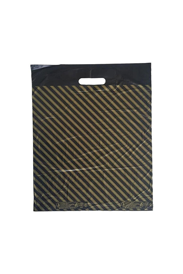 Plastik Takviyeli Çanta Taşıma Torbası Alışveriş Poşet 50 Adet No2 26x36cm - 6