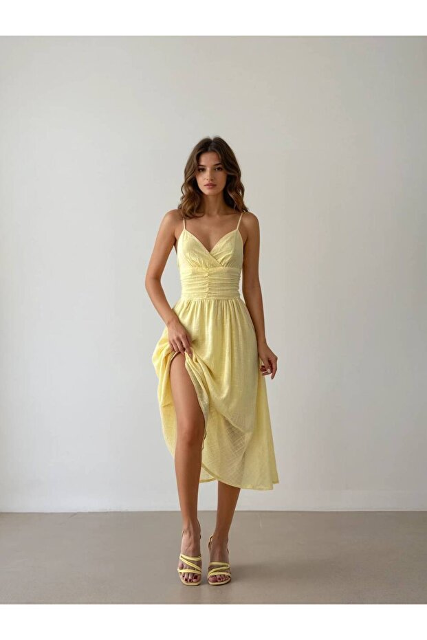 Rochie midi cu bretele - 2