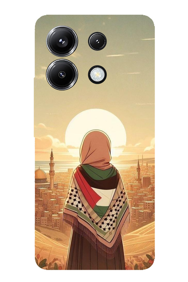 Poco X6 Pro Compatible Filistine Freedom Girl Transparent Silicone Case
