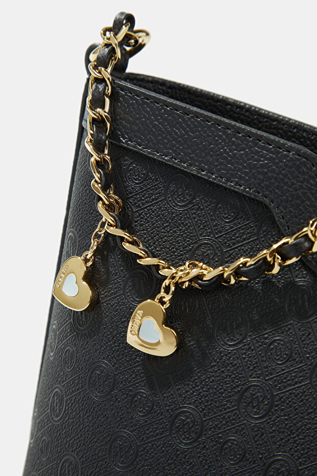 SİYAH MONOGRAM ÇANTA - 6