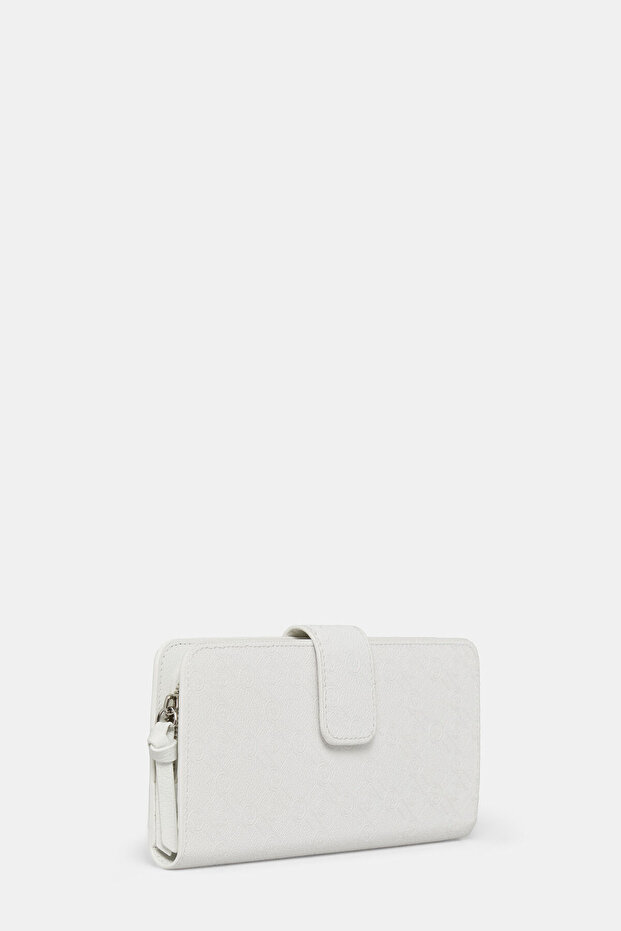 BEYAZ MONOGRAM CÜZDAN - 2