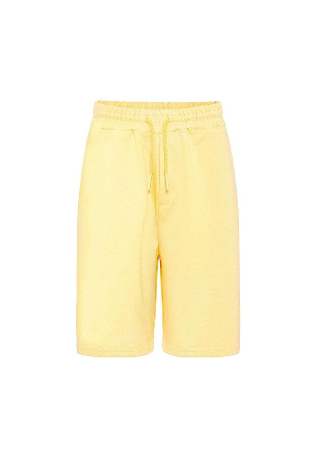Basic Oversize Şort Takım Sarı - 4