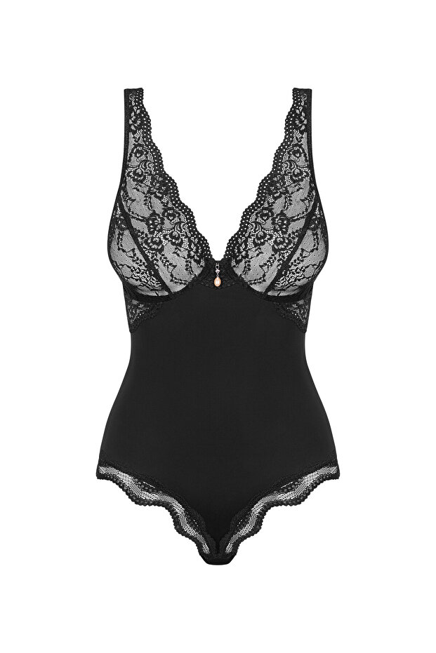 Leotard Obsessive Luvae, negru, S/M - 4